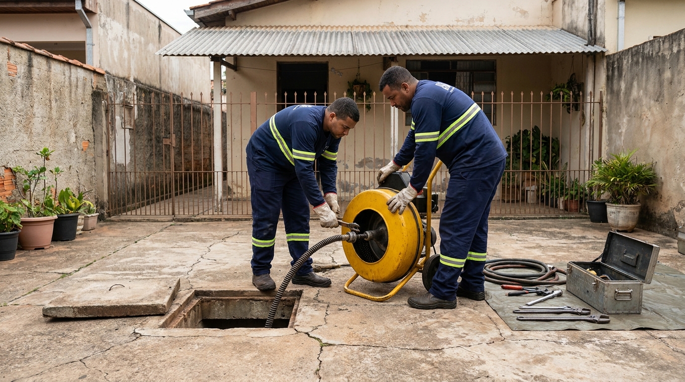Desentupimento de esgoto em Sorocaba‑SP