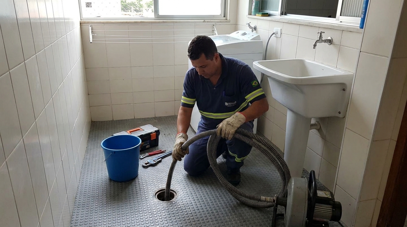 Desentupimento de ralo residencial em Sorocaba‑SP