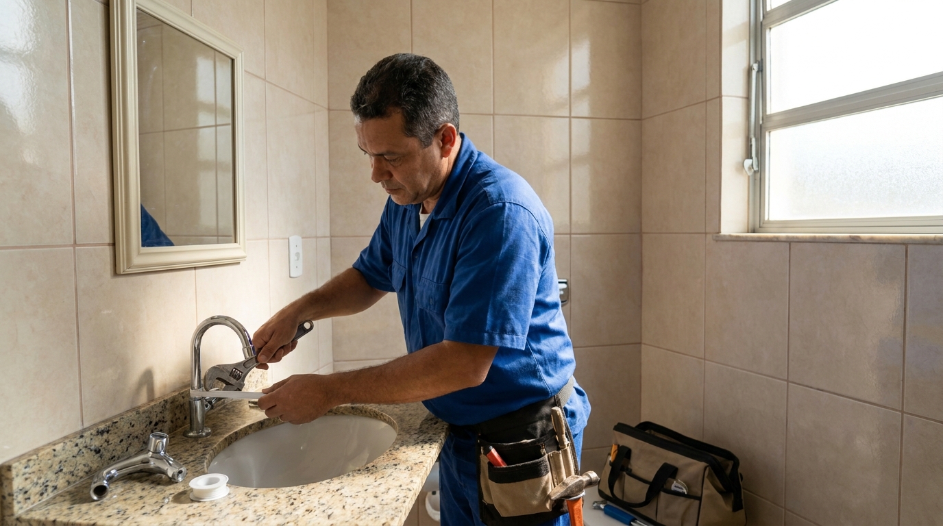 Instalação de torneira de banheiro em Sorocaba‑SP