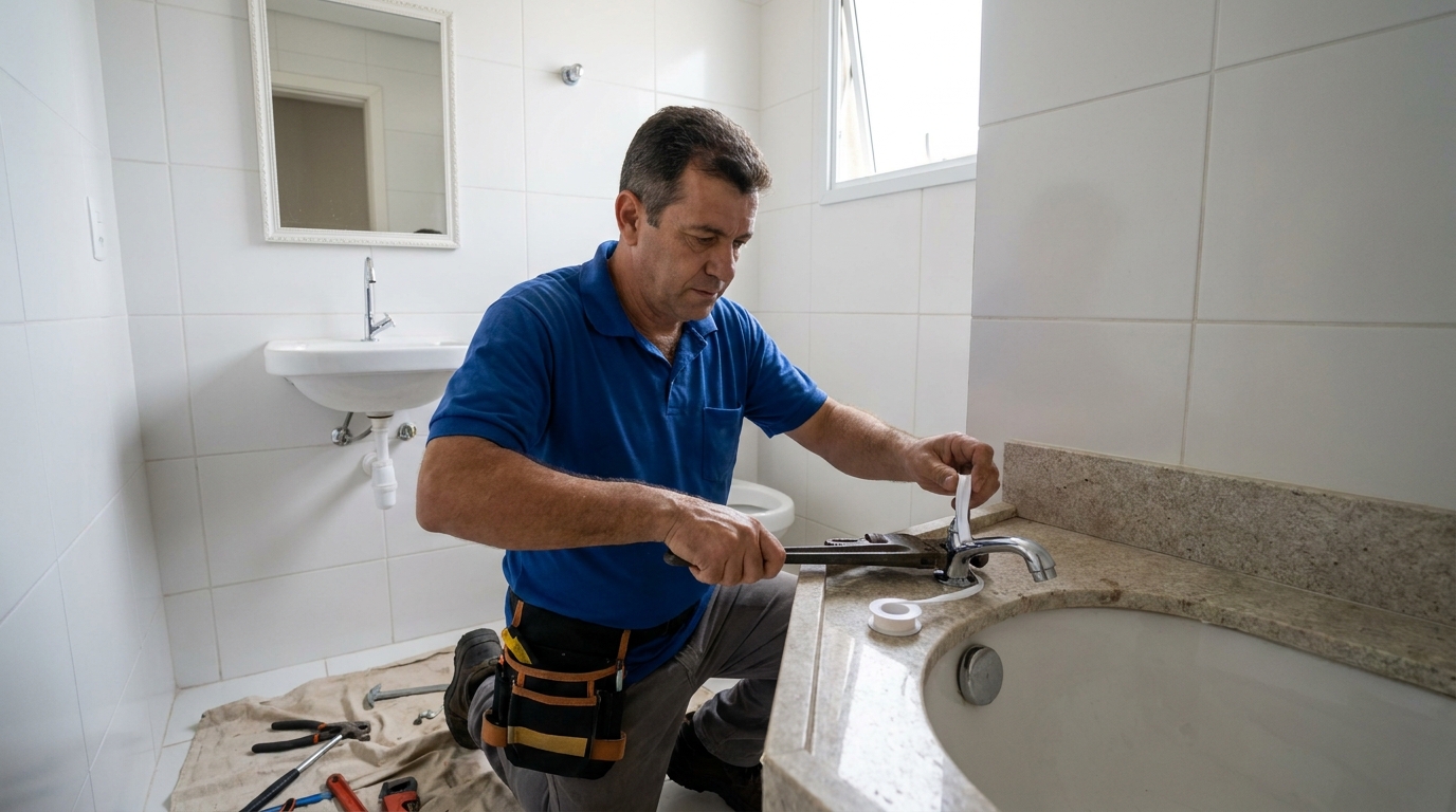 Instalação de torneira de cozinha em Sorocaba‑SP